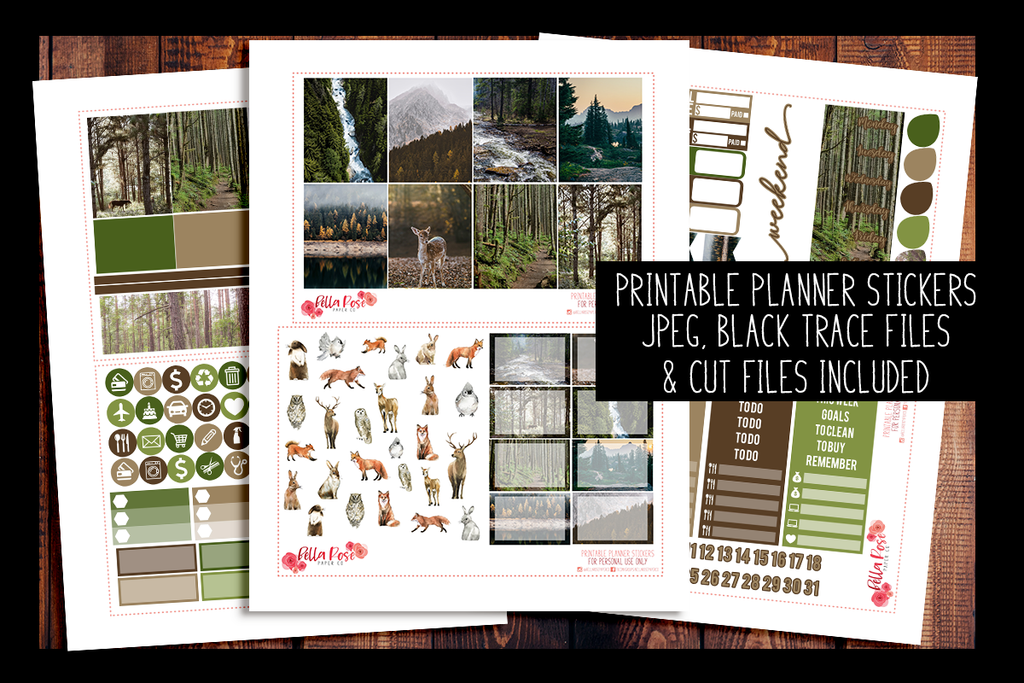 Forest Friends Planner Kit | PRINTABLE PLANNER STICKERS