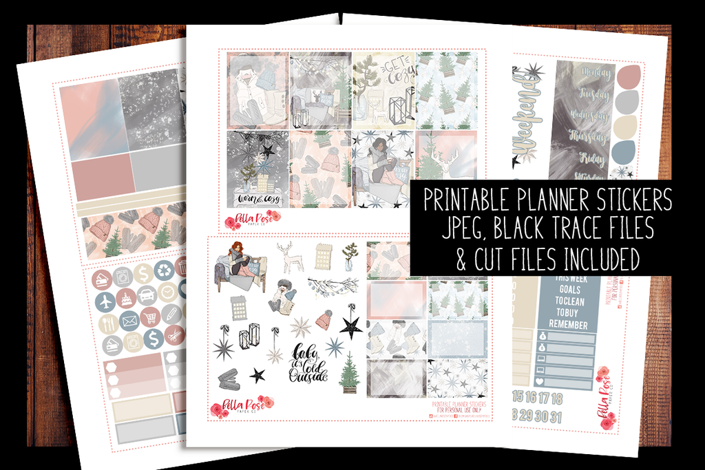 Get Cozy Planner Kit | PRINTABLE PLANNER STICKERS