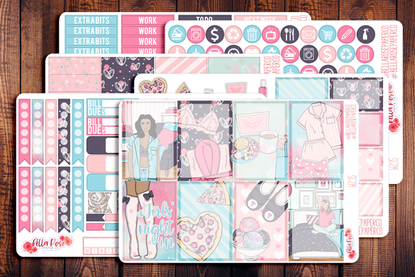 Girls' Night In Planner Sticker Kit W215