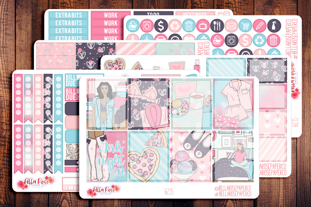Girls' Night In Planner Sticker Kit W215