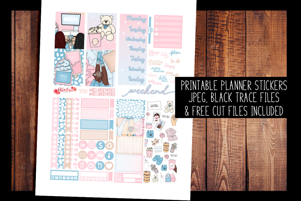 Girls Night Mini Planner Kit | PRINTABLE PLANNER STICKERS