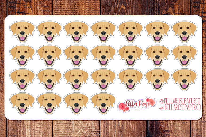 Golden Retriever/Lab Dog Planner Stickers