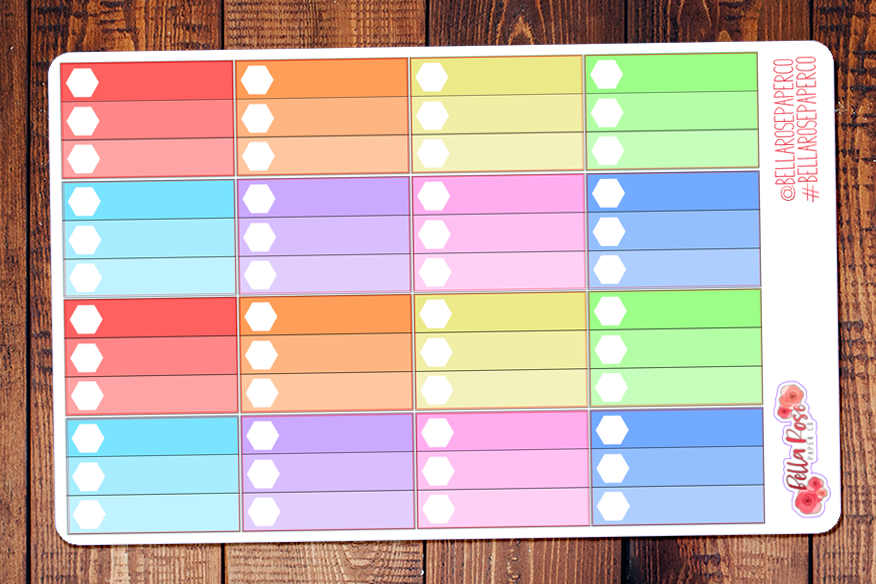 Half Box Checklist Planner Stickers