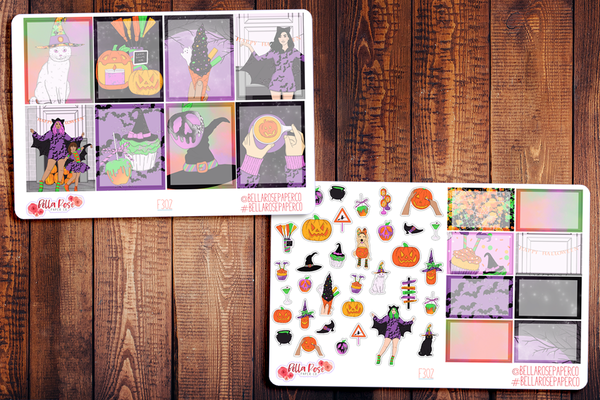 Happy Halloween Planner Sticker Kit F302