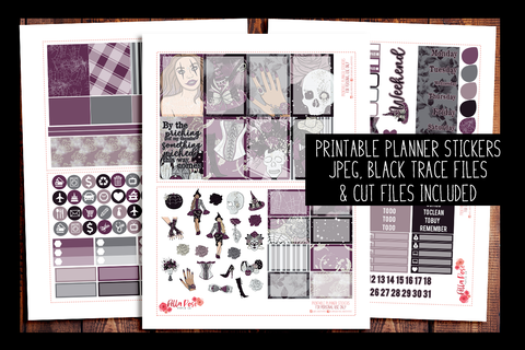 Something Wicked Happy Planner Kit | PRINTABLE PLANNER STICKERS