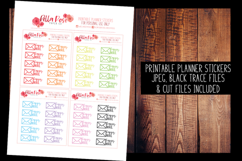 Happy Mail Planner Stickers | PRINTABLE PLANNER STICKERS