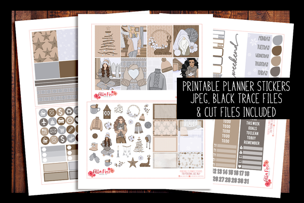 Home For The Holidays Planner Kit | PRINTABLE PLANNER STICKERS