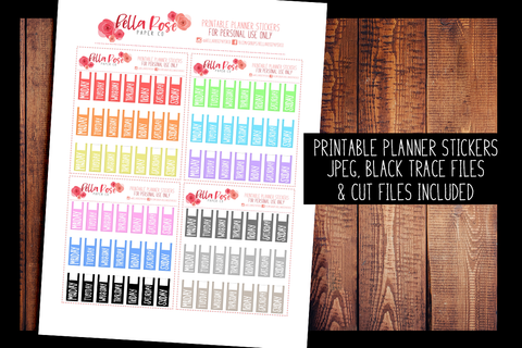 Hobonichi Weeks Written Date Cover Planner Stickers | PRINTABLE PLANNER STICKERS