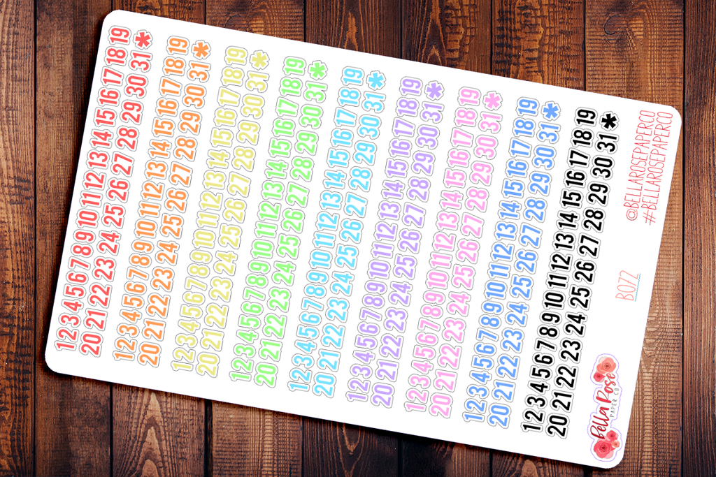 Hobonichi Weeks Date Planner Stickers B072