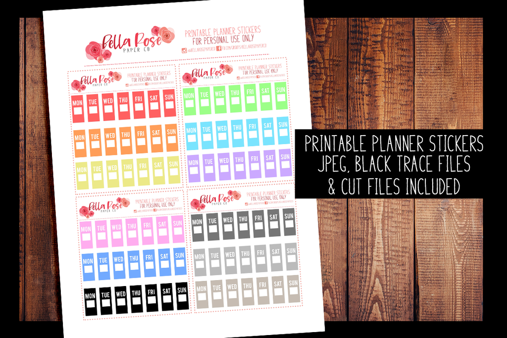 Hobonichi Weeks Date Cover Planner Stickers
