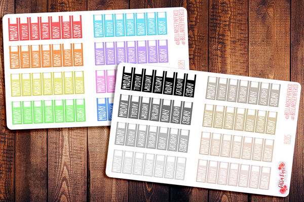 Hobonichi Weeks Written Date Covers Planner Stickers B084/B085