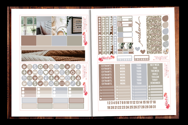 Stay Home Photo Planner Kit | PRINTABLE PLANNER STICKERS