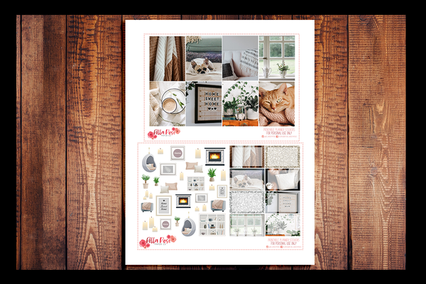 Stay Home Photo Planner Kit | PRINTABLE PLANNER STICKERS