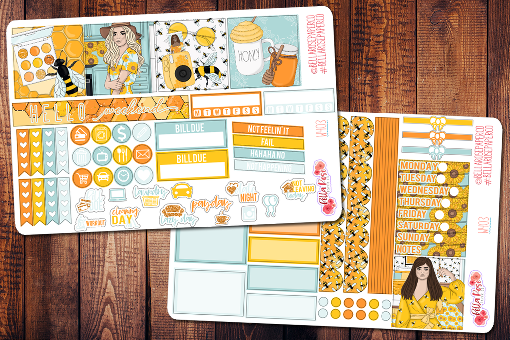 Honey Mini Happy Planner Sticker Kit W403