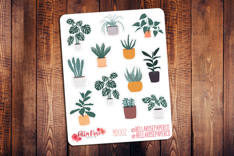 House Plants Planner Stickers MD002