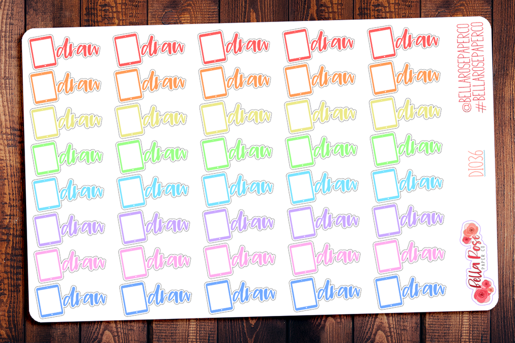 Ipad Draw Lettering Planner Stickers DI036