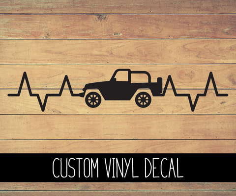 Jeep Heartbeat Vinyl Decal