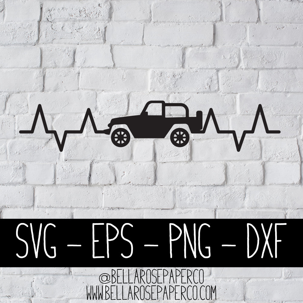 Jeep Heartbeat | DIGITAL SVG BUNDLE