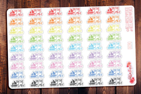 On The Lake Planner Stickers DI090