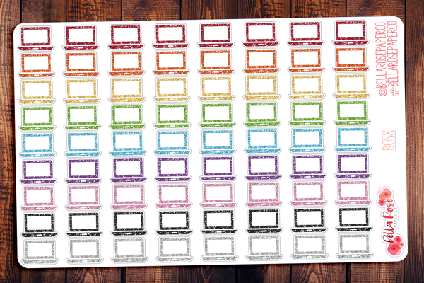 Glitter Laptop Planner Stickers B058