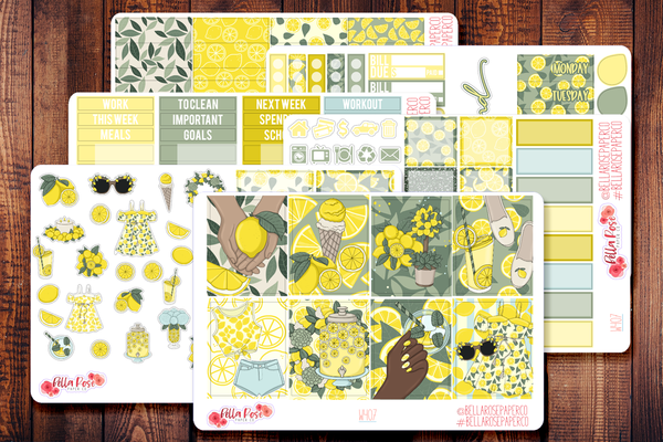 Lemonade Planner Sticker Kit W407