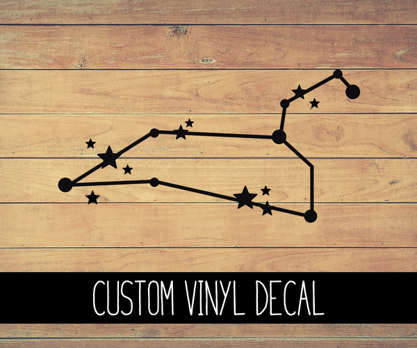 Leo  Zodiac Constellation Vinyl Decal