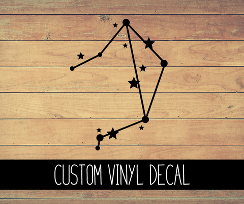 Libra Zodiac Constellation Vinyl Decal