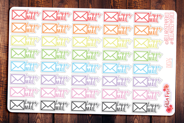 Happy Mail Planner Stickers DI076