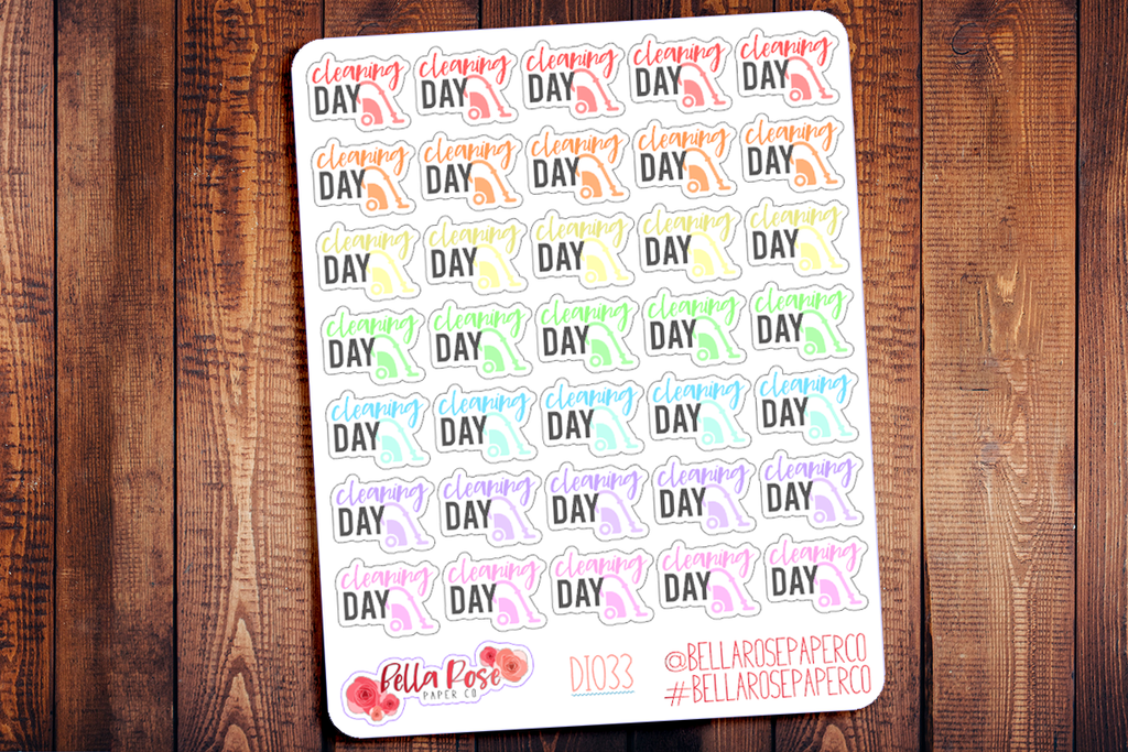 Cleaning Day Icon Planner Stickers DI033
