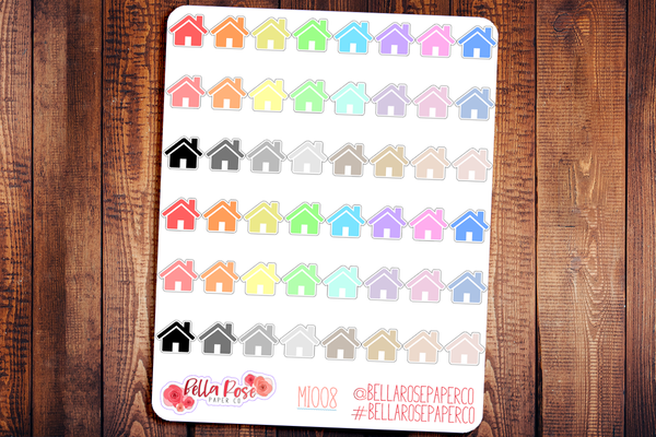 House Mini Icon Planner Stickers MI008