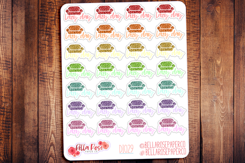 Lazy Day Icon Planner Stickers DI029