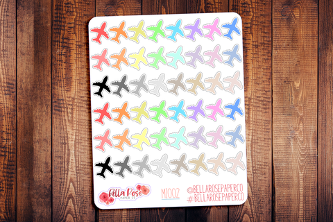 Airplane Mini Icon Planner Stickers MI001
