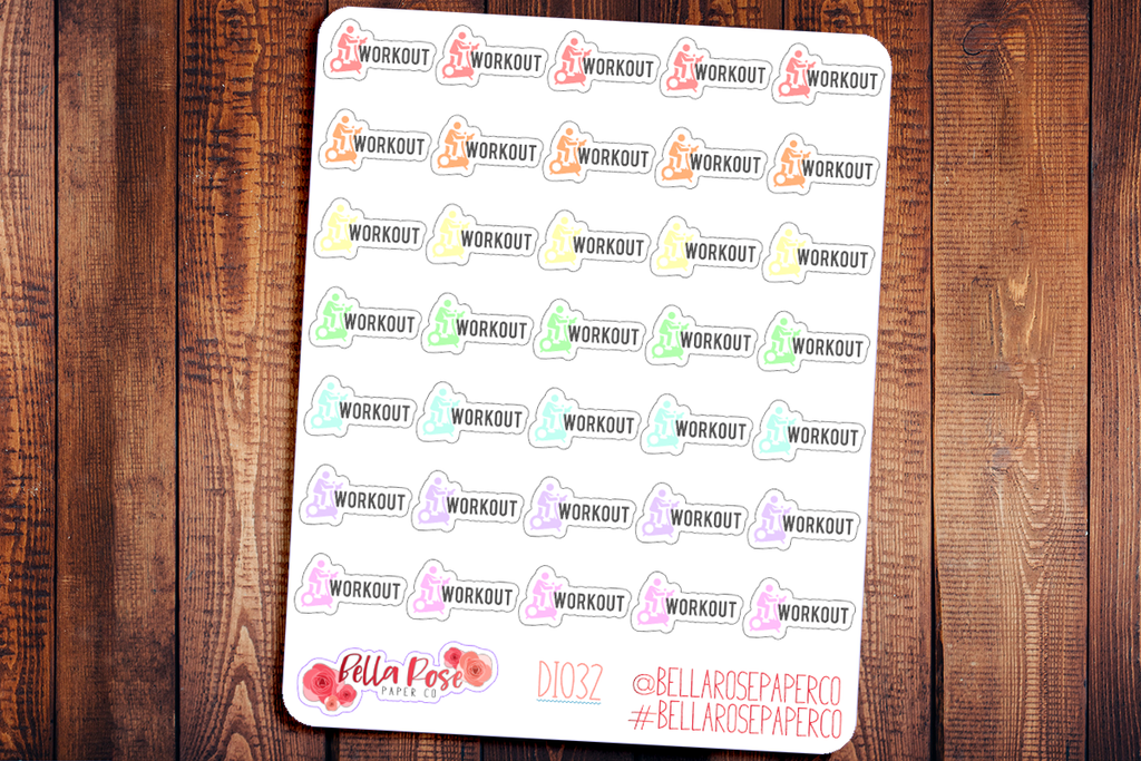 Workout Icon Planner Stickers DI032