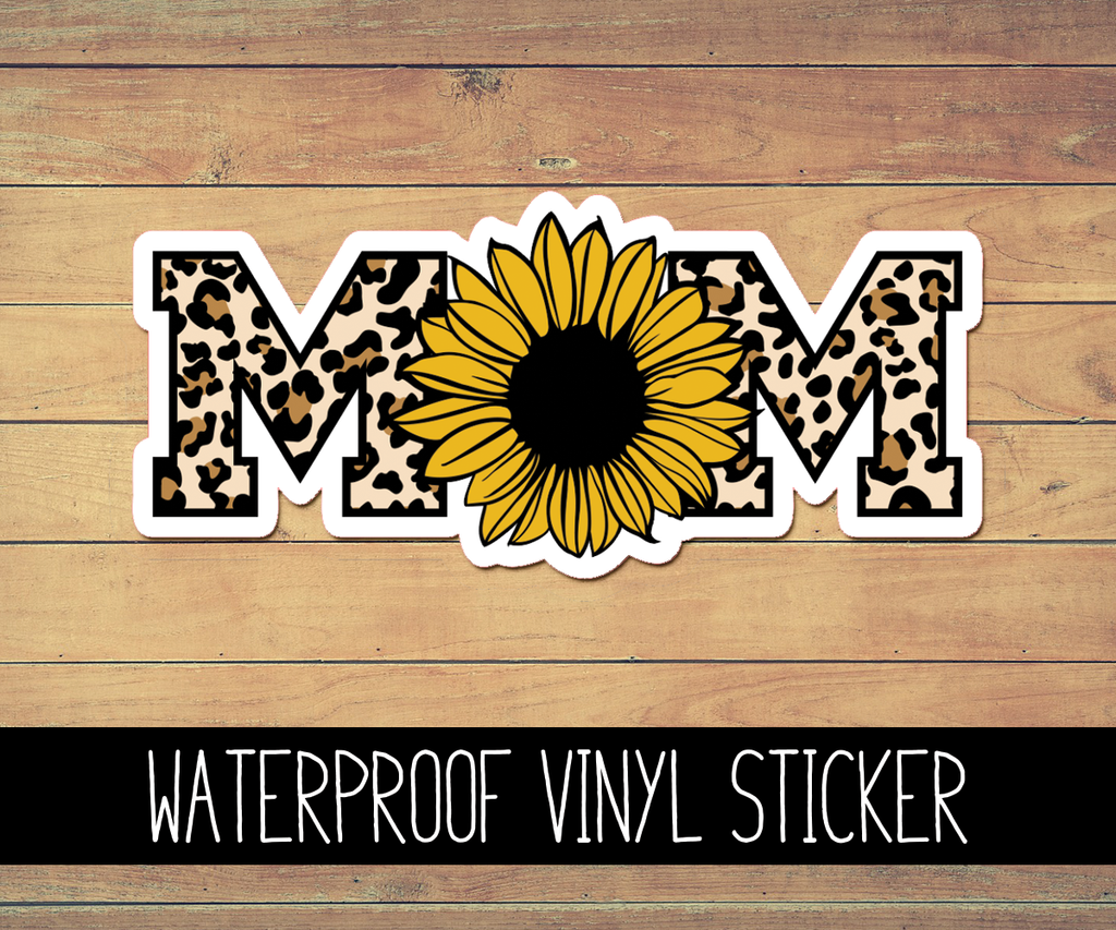 Mom Sunflower Vinyl Waterproof Sticker
