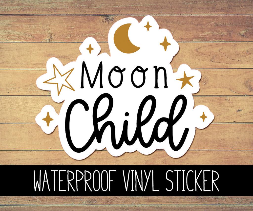 Moon Child Vinyl Waterproof Sticker