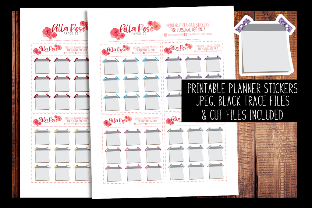 Glitter Sticky Notes | PRINTABLE PLANNER STICKERS