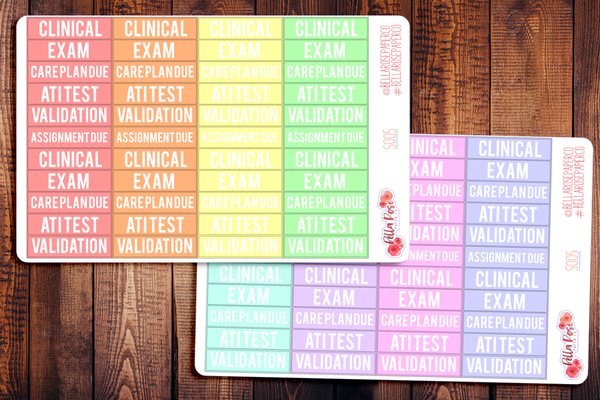 Nursing Student Pastel Planner Stickers S024