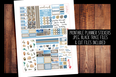 Outer Banks Photo Hobonichi Weeks Kit | PRINTABLE PLANNER STICKERS