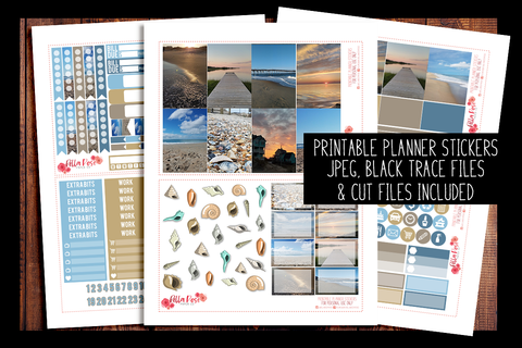 Outer Banks Photo Happy Planner Kit | PRINTABLE PLANNER STICKERS