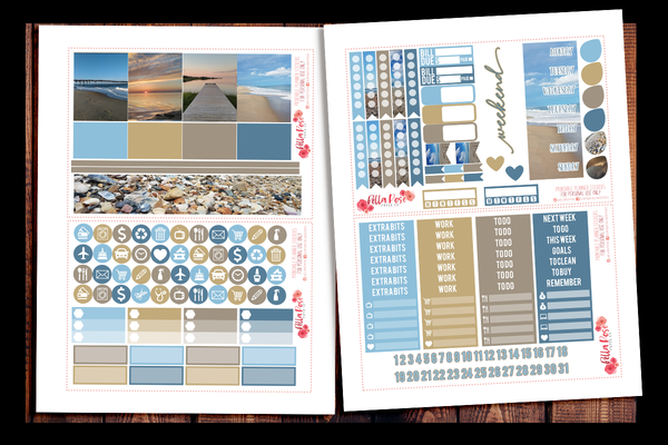 Outer Banks Photo Planner Kit | PRINTABLE PLANNER STICKERS