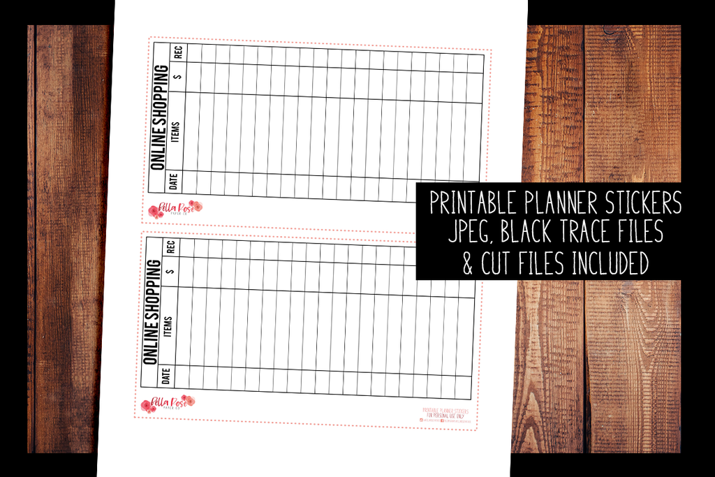 Online Shopping Full Page Hobonichi Weeks Sticker | PRINTABLE PLANNER STICKERS