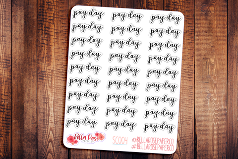 Payday Script Planner Stickers SC004