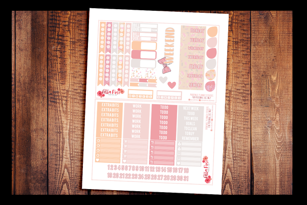 Planner Peach Happy Planner Kit | PRINTABLE PLANNER STICKERS