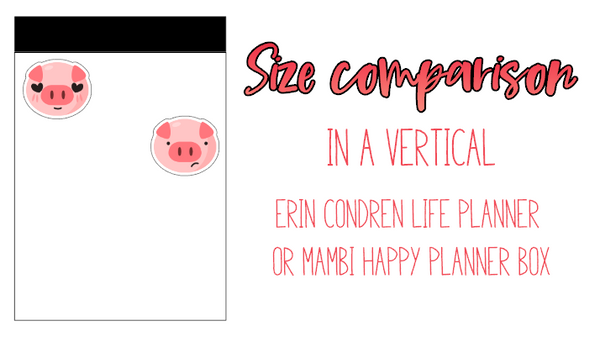 Pig Emoti Character Planner Stickers E001