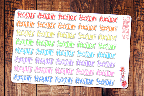 Pool Day Lettering Planner Stickers