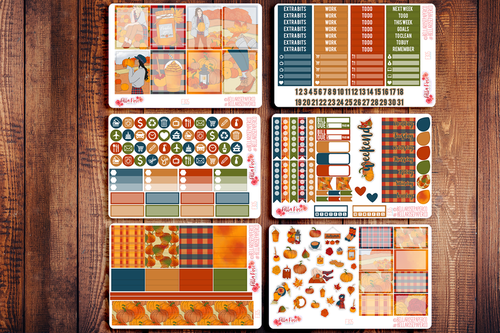 Pumpkin Picking Planner Sticker Kit F305
