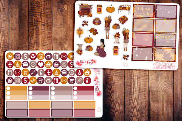Pumpkin Spice Planner Sticker Kit F205