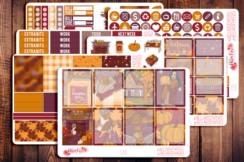 Pumpkin Spice Planner Sticker Kit F205