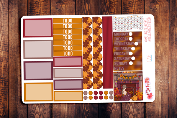 Pumpkin Spice Mini Happy Planner Sticker Kit F205