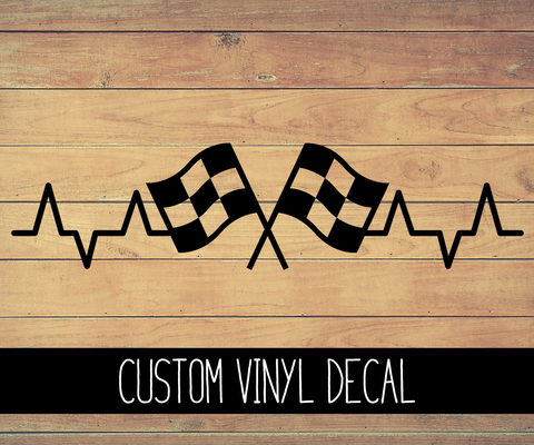 Racing Heartbeat Vinyl Decal